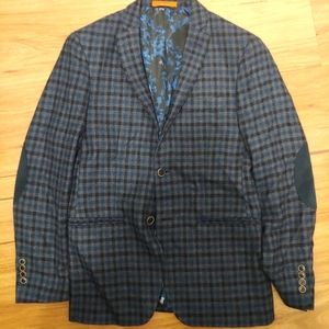 Plaid Wool Blazer Tallia